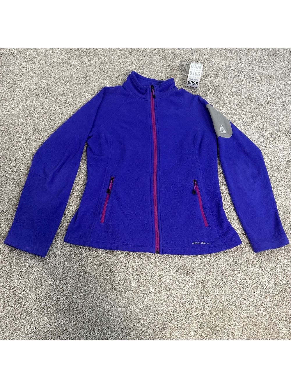 Eddie Bauer purple full-zip fleece jacket
